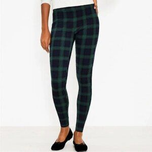 Loft tartan blue plaid ponte leggings.  New with tag